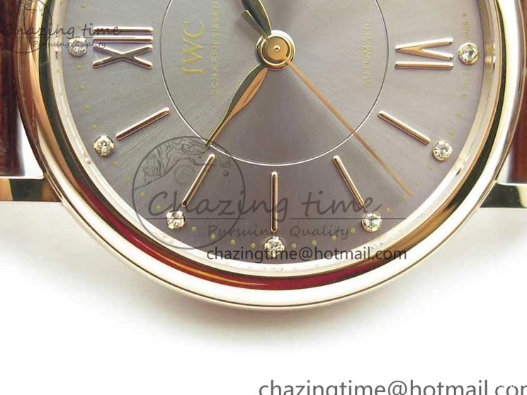 MIROTIME 1226 Portofino 37mm RG V7F 1:1 Best Edition Gray Dial on Deep Brown Leather Strap A SunProtective 7090